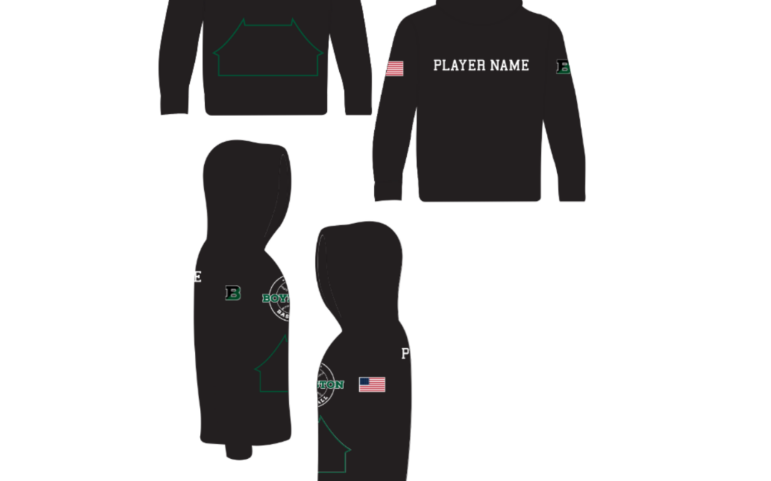 Baseball Long Sleeve Hooded Sweatshirt