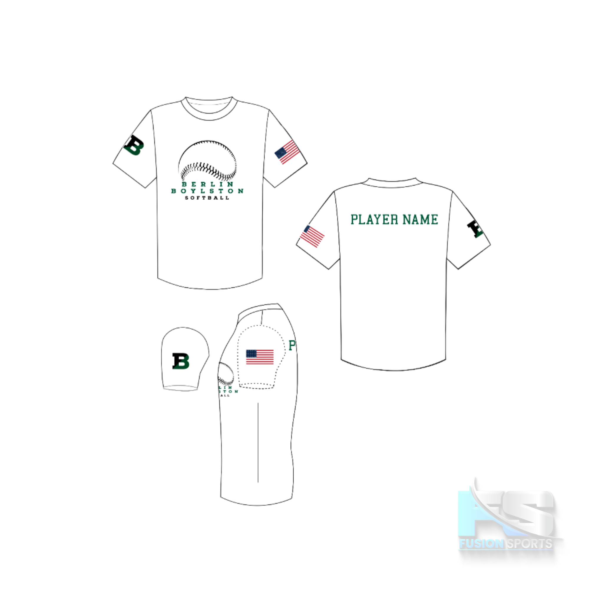 Softball Crew Neck Short Sleeve