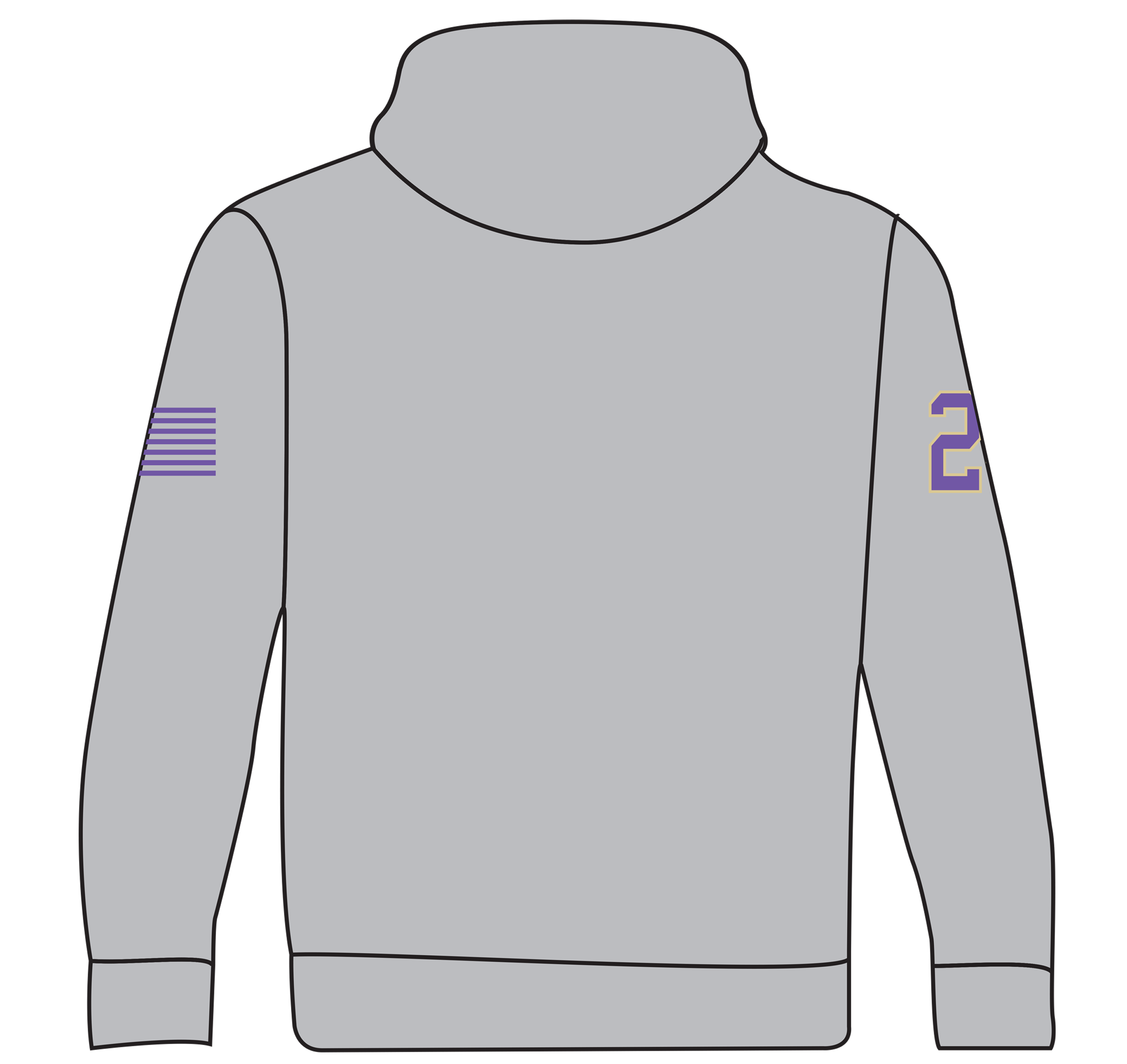 Lady Royals Grey Hoodie - Image 2