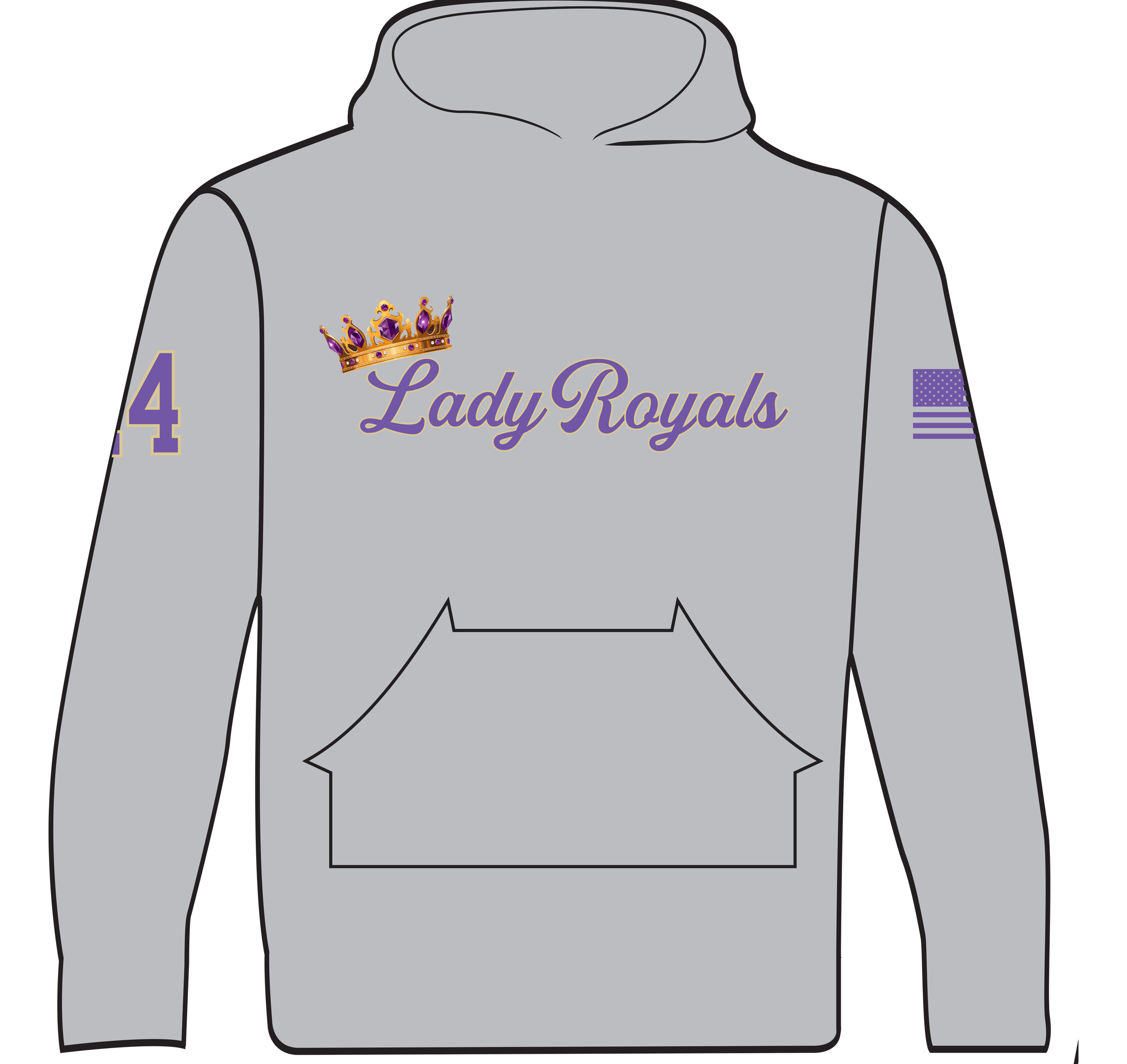 Lady Royals Grey Hoodie