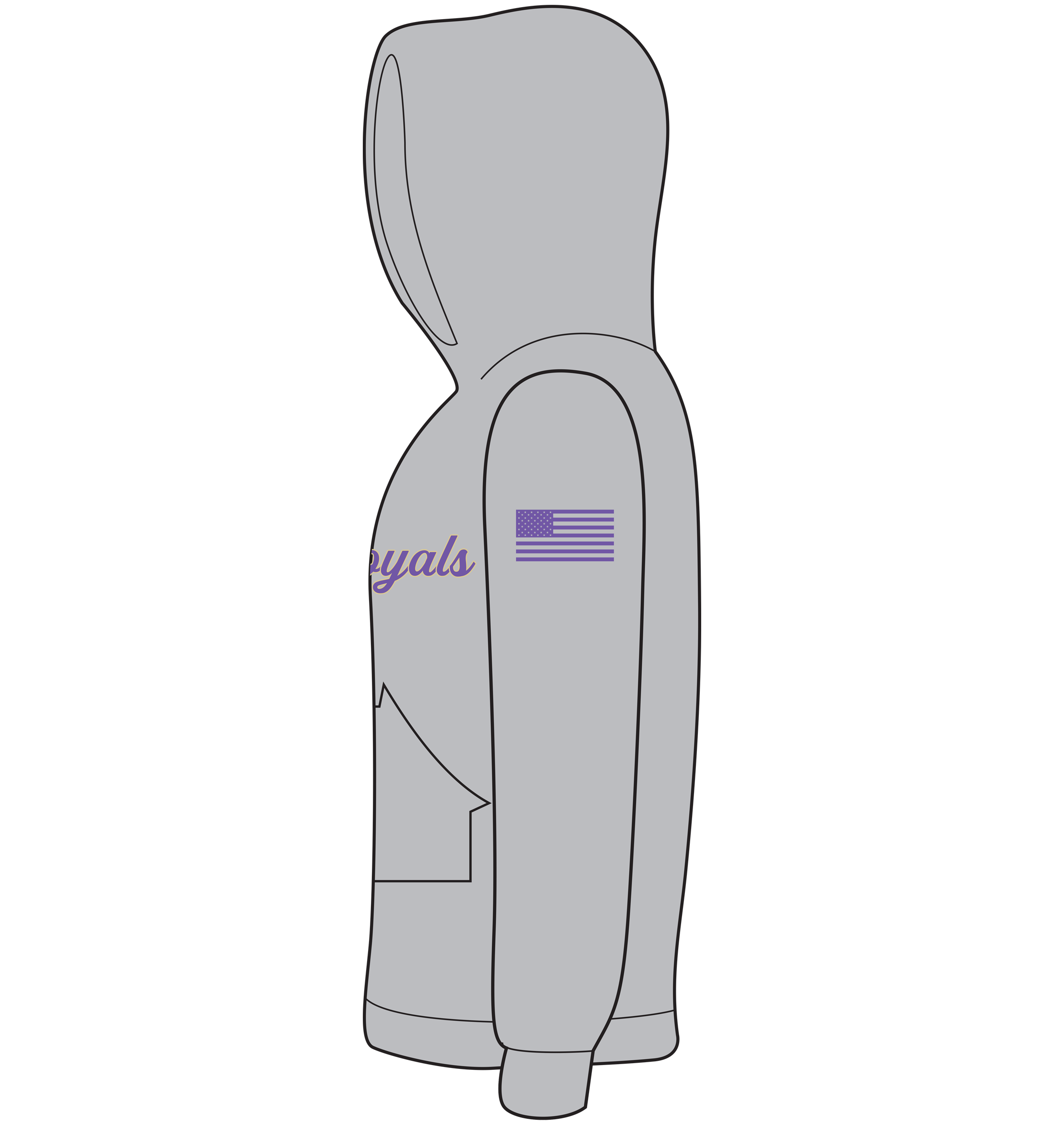 Lady Royals Grey Hoodie - Image 4