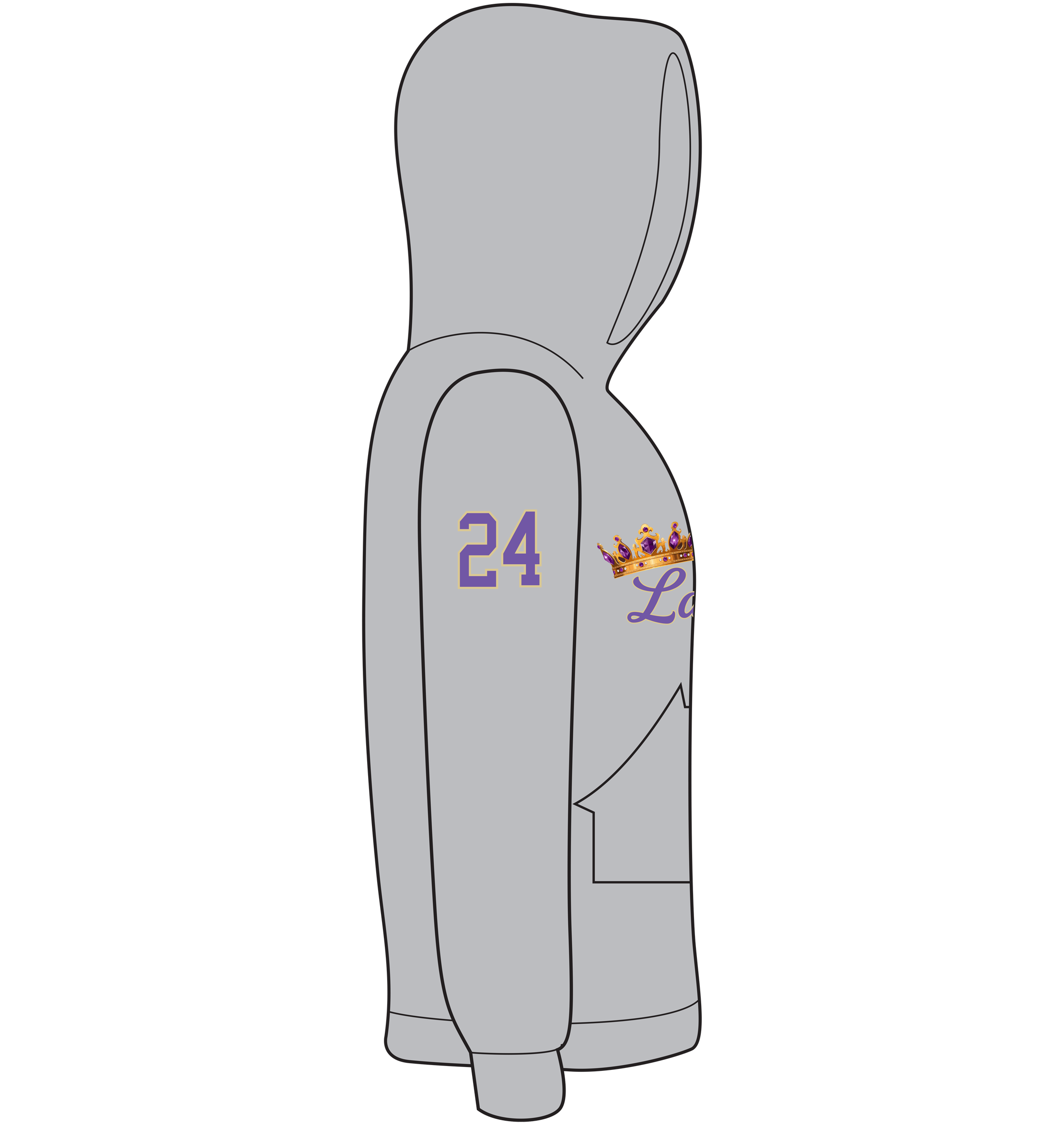 Lady Royals Grey Hoodie - Image 3